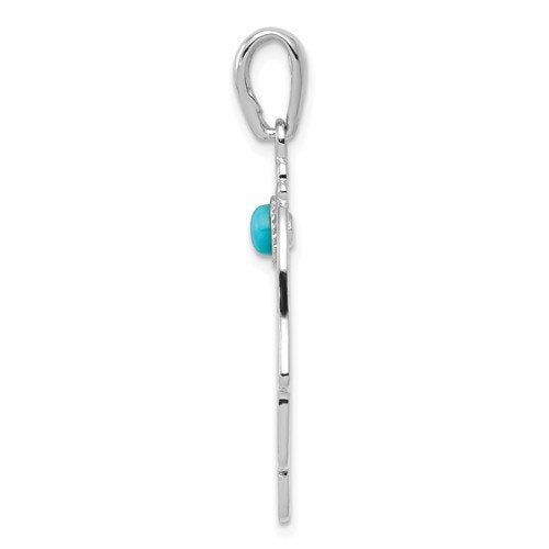 14k white gold turquoise hand of god hamsa chamseh pendant charm