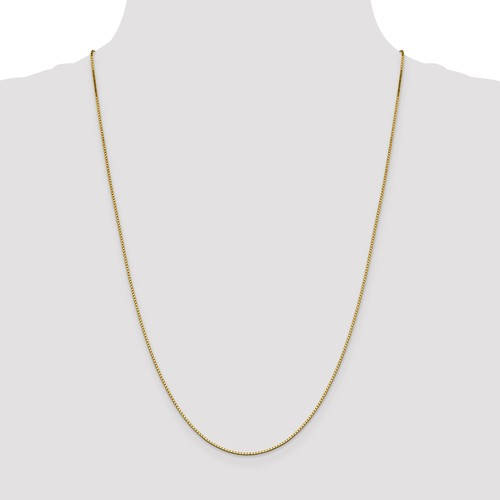 14k yellow gold 1.05mm box bracelet anklet choker necklace pendant chain