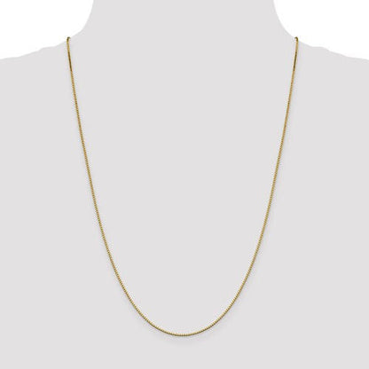 14k yellow gold 1.05mm box bracelet anklet choker necklace pendant chain