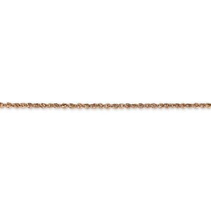 14K Rose Gold 1.7mm Rope Bracelet Anklet Choker Necklace Pendant Chain
