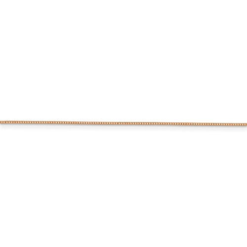 14k rose gold 0.7mm box link bracelet anklet choker necklace pendant chain