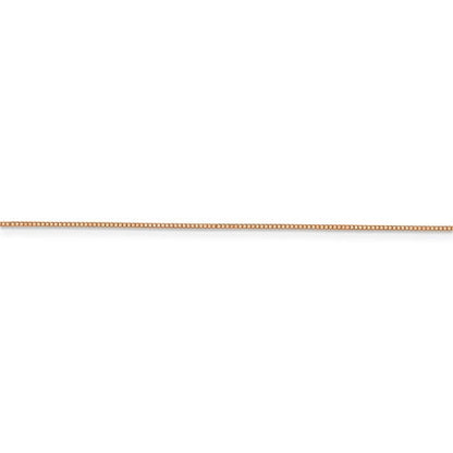 14k rose gold 0.7mm box link bracelet anklet choker necklace pendant chain