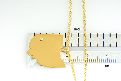 14k 10k yellow rose white gold diamond silver ohio oh state map personalized city necklace