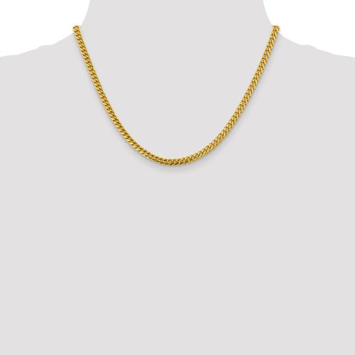 14k yellow gold 4.25mm miami cuban link bracelet anklet choker necklace pendant chain