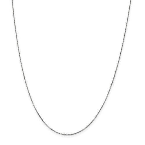 14k white gold 0.7mm box bracelet anklet necklace choker pendant chain