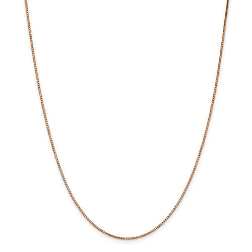 14k rose gold 1.10mm box link bracelet anklet choker necklace pendant chain