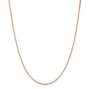 14k Rose Gold 1.10mm Box Link Bracelet Anklet Choker Necklace Pendant Chain