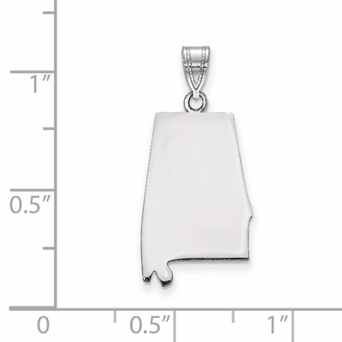 14K Gold or Sterling Silver Alabama  AL State Pendant Charm Personalized Monogram