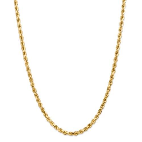 14k solid yellow gold 4.5mm diamond cut rope bracelet anklet choker necklace pendant chain