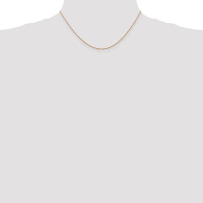 14k rose gold 0.70mm thin cable rope choker necklace pendant chain
