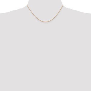 14k Rose Gold 0.70mm Thin Cable Rope Choker Necklace Pendant Chain