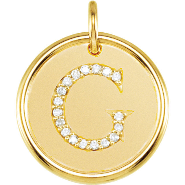 14k yellow rose white gold genuine diamond uppercase letter g initial alphabet pendant charm custom made to order personalized engraved