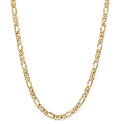 14k yellow gold 6mm lightweight figaro bracelet anklet choker necklace chain