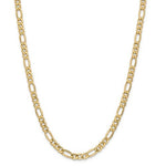 Carregar imagem no visualizador da galeria, 14K Yellow Gold 6mm Lightweight Figaro Bracelet Anklet Choker Necklace Chain
