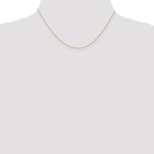 14k yellow gold 0.6mm thin cable rope necklace choker pendant chain