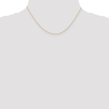 14k yellow gold 0.6mm thin cable rope necklace choker pendant chain