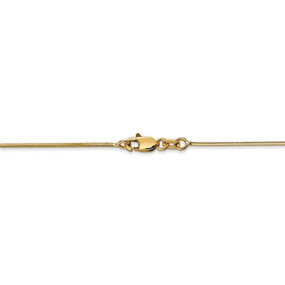 14k yellow gold 1mm octagonal snake bracelet anklet choker necklace pendant chain