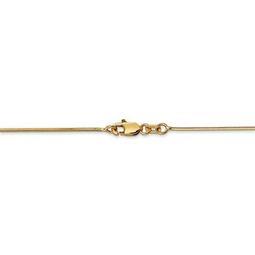 14k yellow gold 1mm octagonal snake bracelet anklet choker necklace pendant chain