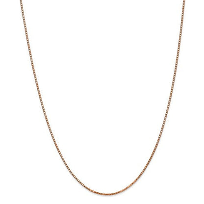 14k rose gold 1.3mm box link bracelet anklet choker necklace pendant chain