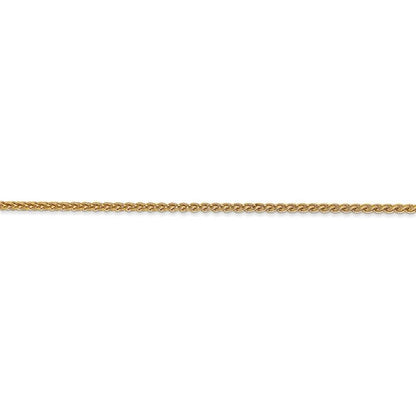 14k yellow gold 1.65mm spiga wheat bracelet anklet choker necklace pendant chain