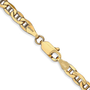 14K Yellow Gold 4mm Anchor Bracelet Anklet Choker Necklace Pendant Chain