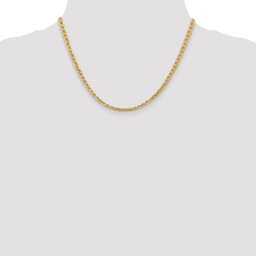 14k yellow gold 4mm anchor bracelet anklet choker necklace pendant chain