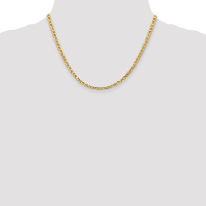 14k yellow gold 4mm anchor bracelet anklet choker necklace pendant chain