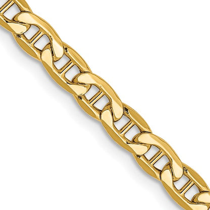 14k yellow gold 4mm anchor bracelet anklet choker necklace pendant chain
