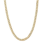 画像をギャラリービューアに読み込む, 14K Yellow Gold 6.5mm Curb Link Bracelet Anklet Choker Necklace Pendant Chain

