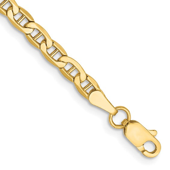 14k yellow gold 3.2mm anchor bracelet anklet choker necklace pendant chain