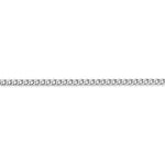 將圖片載入圖庫檢視器 14K White Gold 2.5mm Curb Bracelet Anklet Choker Necklace Pendant Chain
