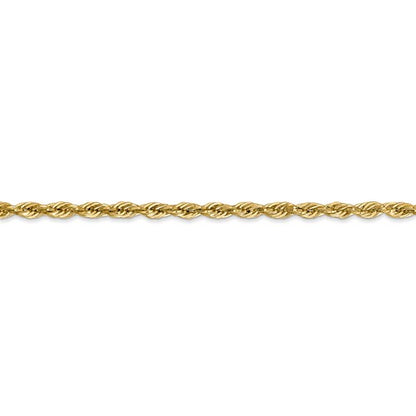 14k yellow gold 2.8mm diamond cut rope bracelet anklet choker necklace pendant chain