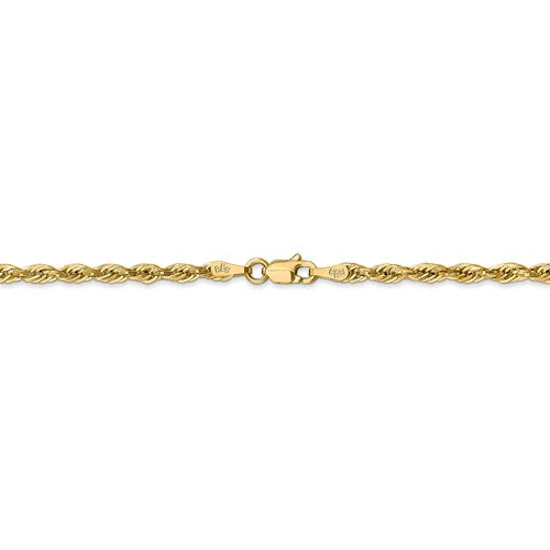 14k yellow gold 2.8mm diamond cut rope bracelet anklet choker necklace pendant chain