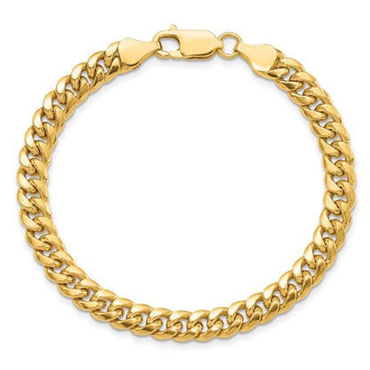 14k yellow gold 6mm miami cuban link bracelet anklet choker necklace pendant chain