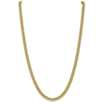 14k yellow gold 6mm miami cuban link bracelet anklet choker necklace pendant chain