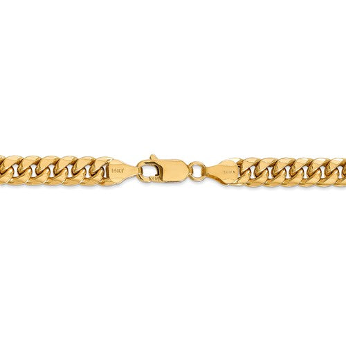 14k yellow gold 6.75mm miami cuban link bracelet anklet choker necklace pendant chain