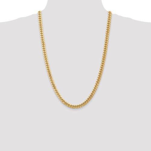 14k yellow gold 6.75mm miami cuban link bracelet anklet choker necklace pendant chain