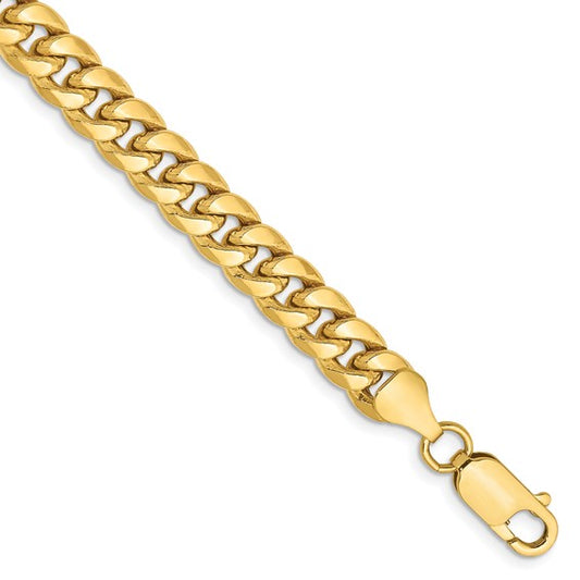 14k yellow gold 6.75mm miami cuban link bracelet anklet choker necklace pendant chain