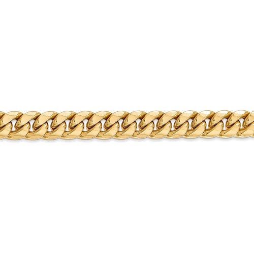 14k yellow gold 7.3mm miami cuban link bracelet anklet choker necklace pendant chain