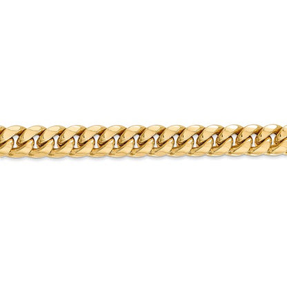 14k yellow gold 7.3mm miami cuban link bracelet anklet choker necklace pendant chain
