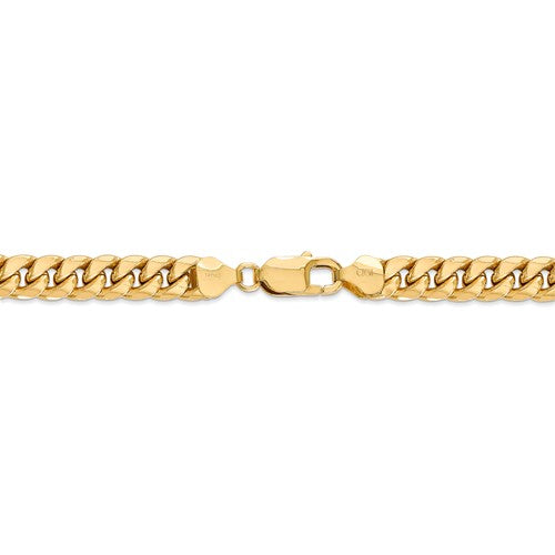 14k yellow gold 7.3mm miami cuban link bracelet anklet choker necklace pendant chain