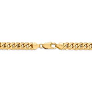 14k Yellow Gold 7.3mm Miami Cuban Link Bracelet Anklet Choker Necklace Pendant Chain