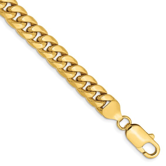 14k yellow gold 7.3mm miami cuban link bracelet anklet choker necklace pendant chain