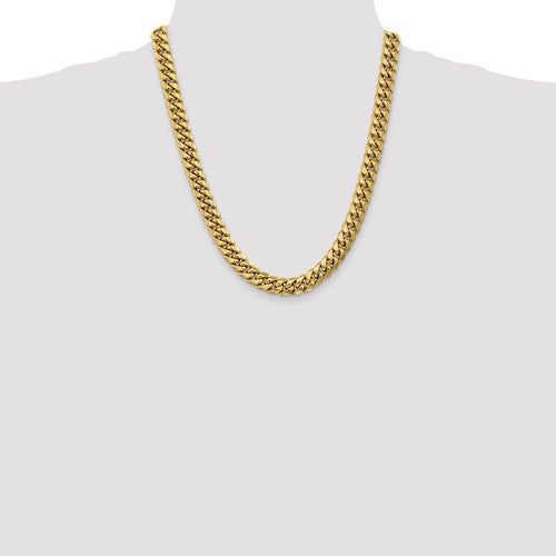 14k yellow gold 9.3mm miami cuban link bracelet anklet choker necklace pendant chain