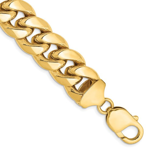 14k yellow gold 12.6mm miami cuban link bracelet anklet choker necklace pendant chain