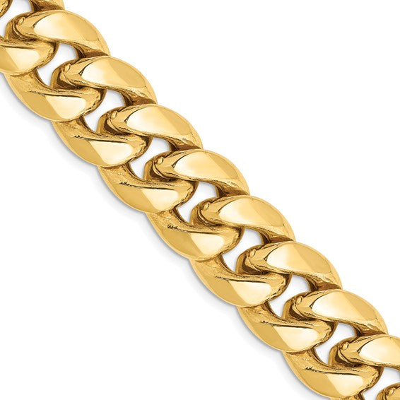 14k yellow gold 12.6mm miami cuban link bracelet anklet choker necklace pendant chain