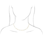 Load image into Gallery viewer, 14K Yellow Rose White Gold 2.6mm Elongated Link Bracelet Anklet Choker Necklace Pendant Chain

