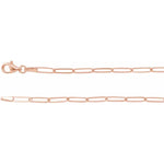 Ladda upp bild till gallerivisning, 14K Yellow Rose White Gold 2.6mm Elongated Link Bracelet Anklet Choker Necklace Pendant Chain
