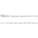 Indlæs billede til gallerivisning 14K Yellow Rose White Gold 2.6mm Elongated Link Bracelet Anklet Choker Necklace Pendant Chain

