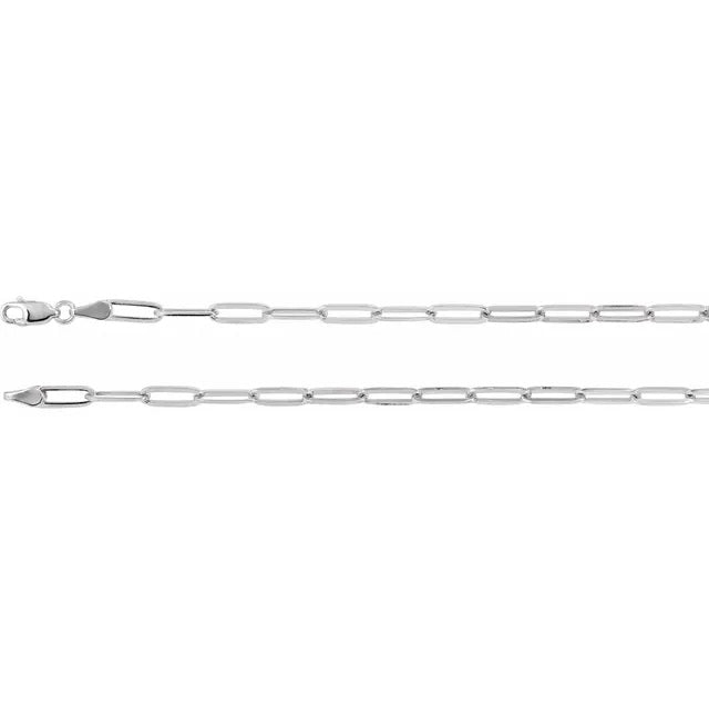 14k yellow rose white gold 3.85mm elongated link bracelet anklet choker necklace pendant chain